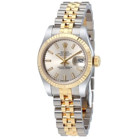 rolex silver and gold womens watch|Rolex gold watch price.